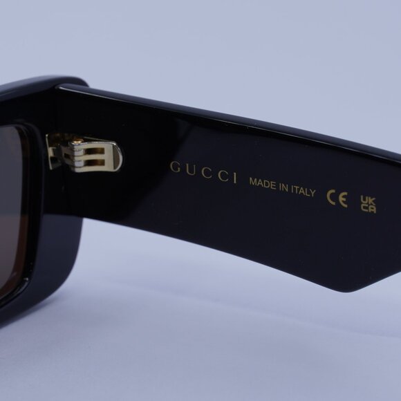 🕶️ New Gucci GG1331S 002 Sunglasses - Black Frame, Brown Polarized Lenses - Picture 7 of 10